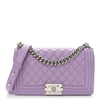 Chanel Caviar Quilted Medium Boy Flap Light Purple 1 of 11
