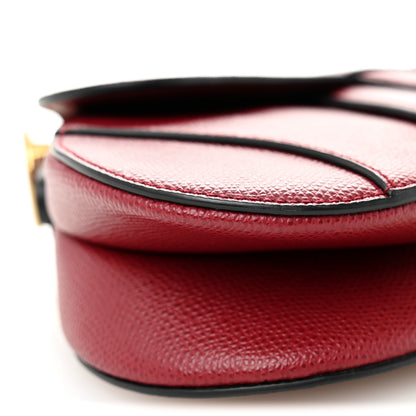 Christian Dior Grained Calfskin Mini Saddle Bag Red 9 of 10