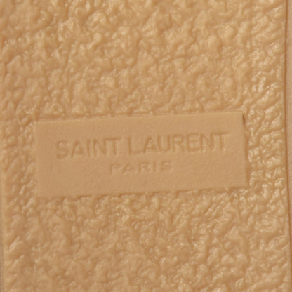 Saint Laurent Metallic Lambskin Monogram Espadrilles 39.5 Metal Carry 6 of 9