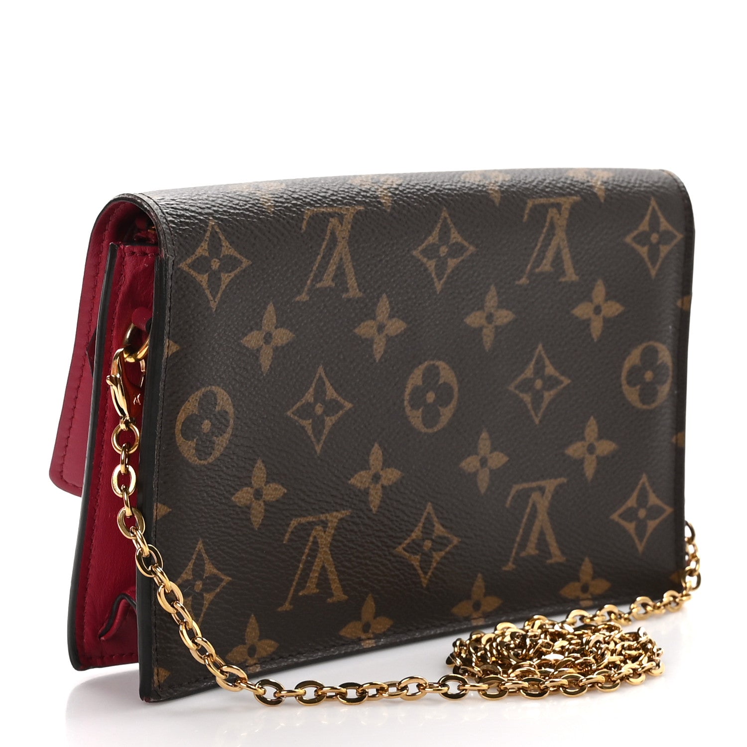 Louis Vuitton Monogram Flore Chain Wallet Fuchsia 3 of 13