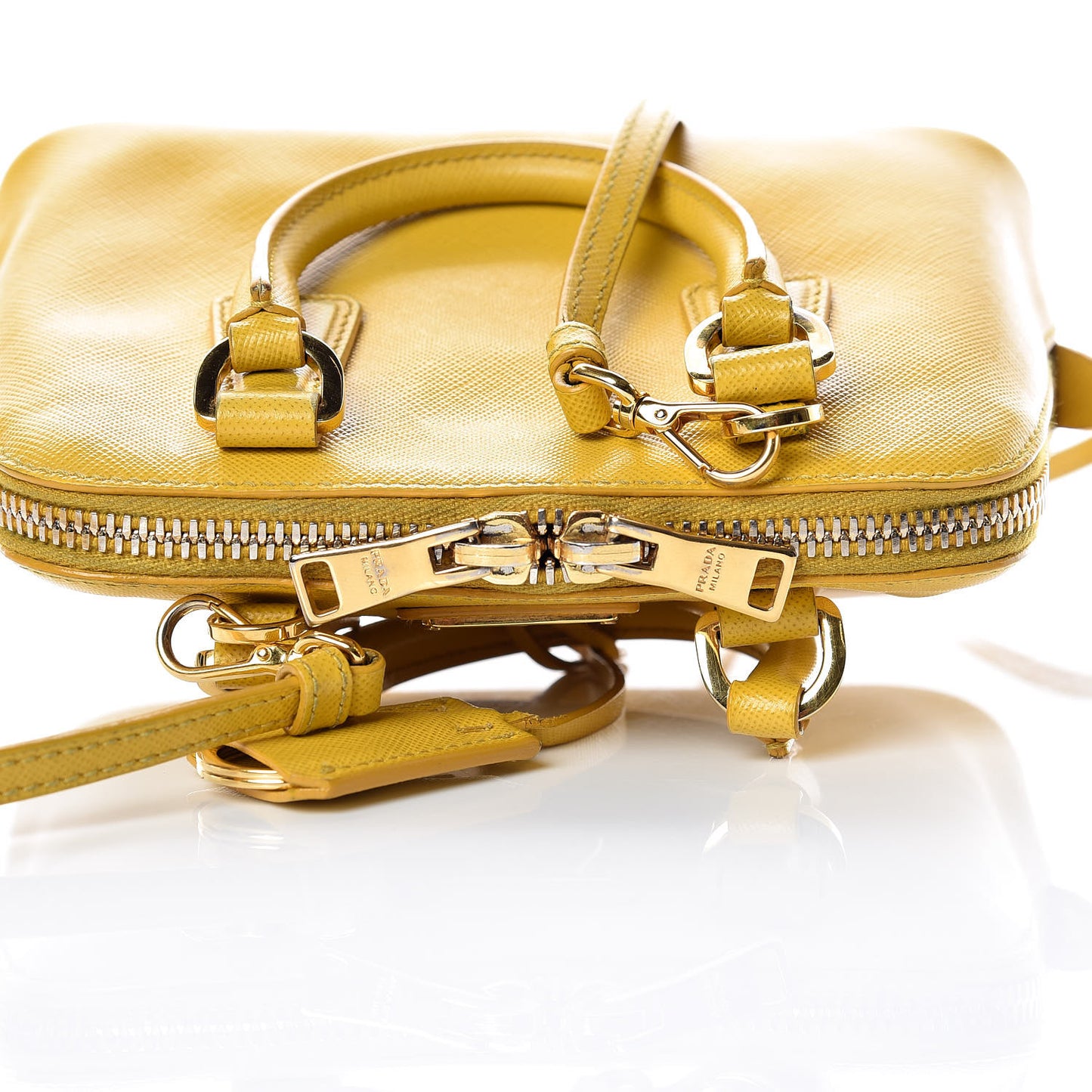 Saffiano Lux Mini Promenade Tote Yellow