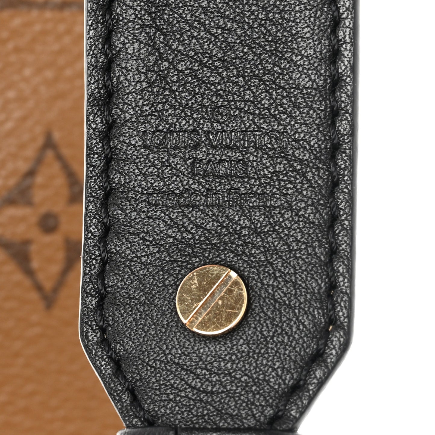 Reverse Monogram Bandouliere Shoulder Strap XL Black