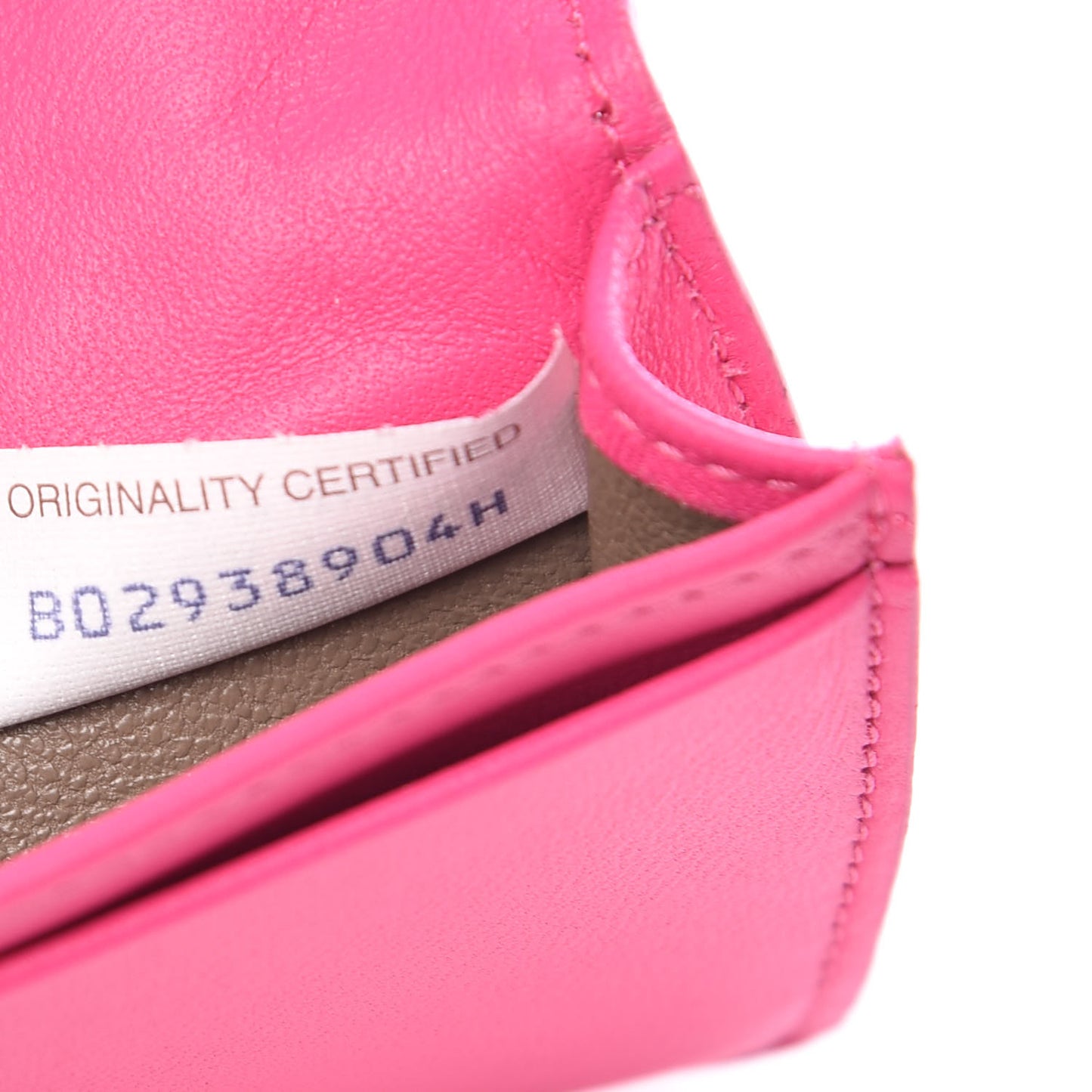 Nappa Intrecciato Card Holder Rosa Shock