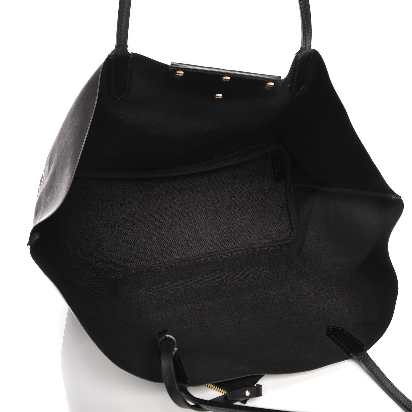 Textured Coated Canvas Rottweiler Pint Large Antigona Tote Black