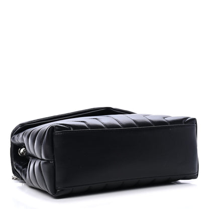 Saint Laurent Calfskin Y Quilted Monogram Small Loulou Chain Satchel Black 3 of 4