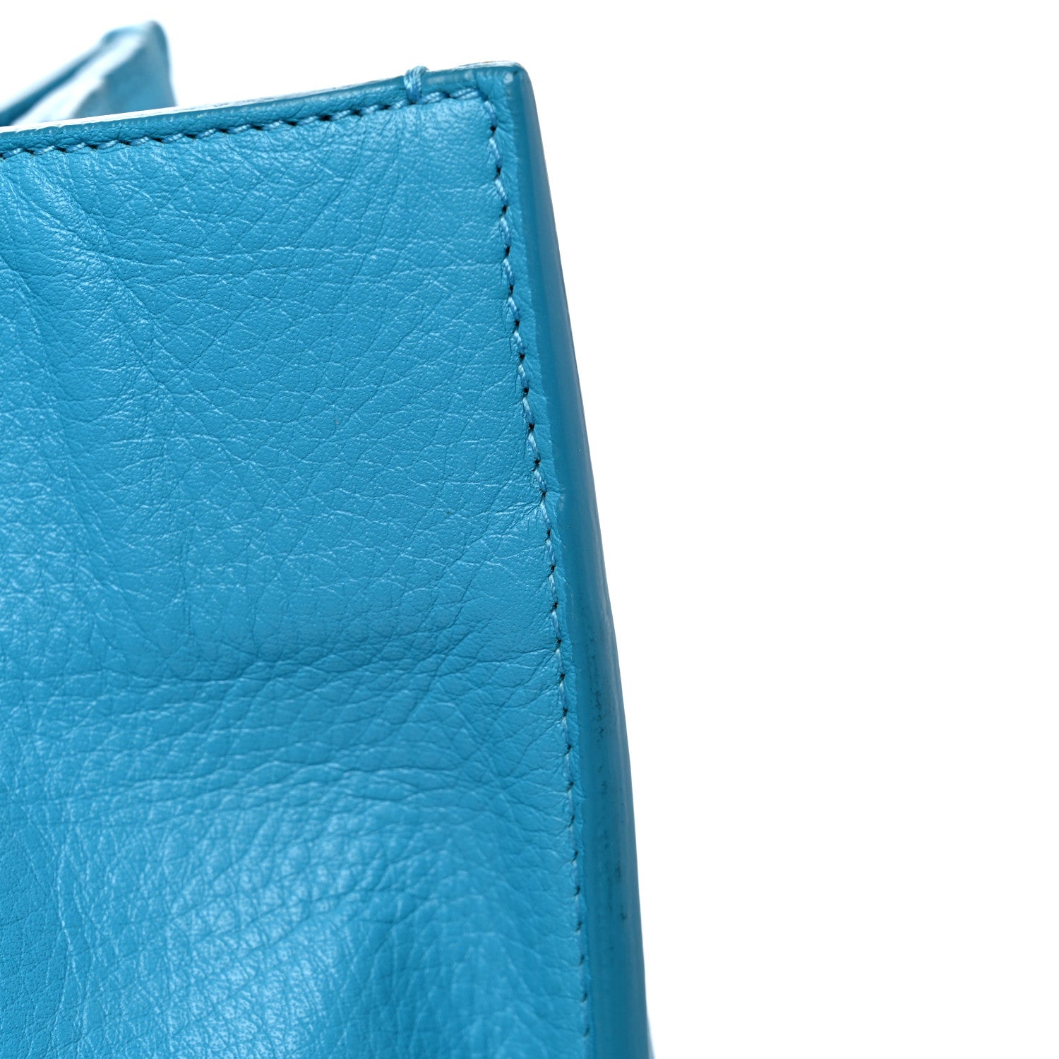 Balenciaga Supple Calfskin Papier A6 Zip Around Tote Bleu Caraibes 25 of 25