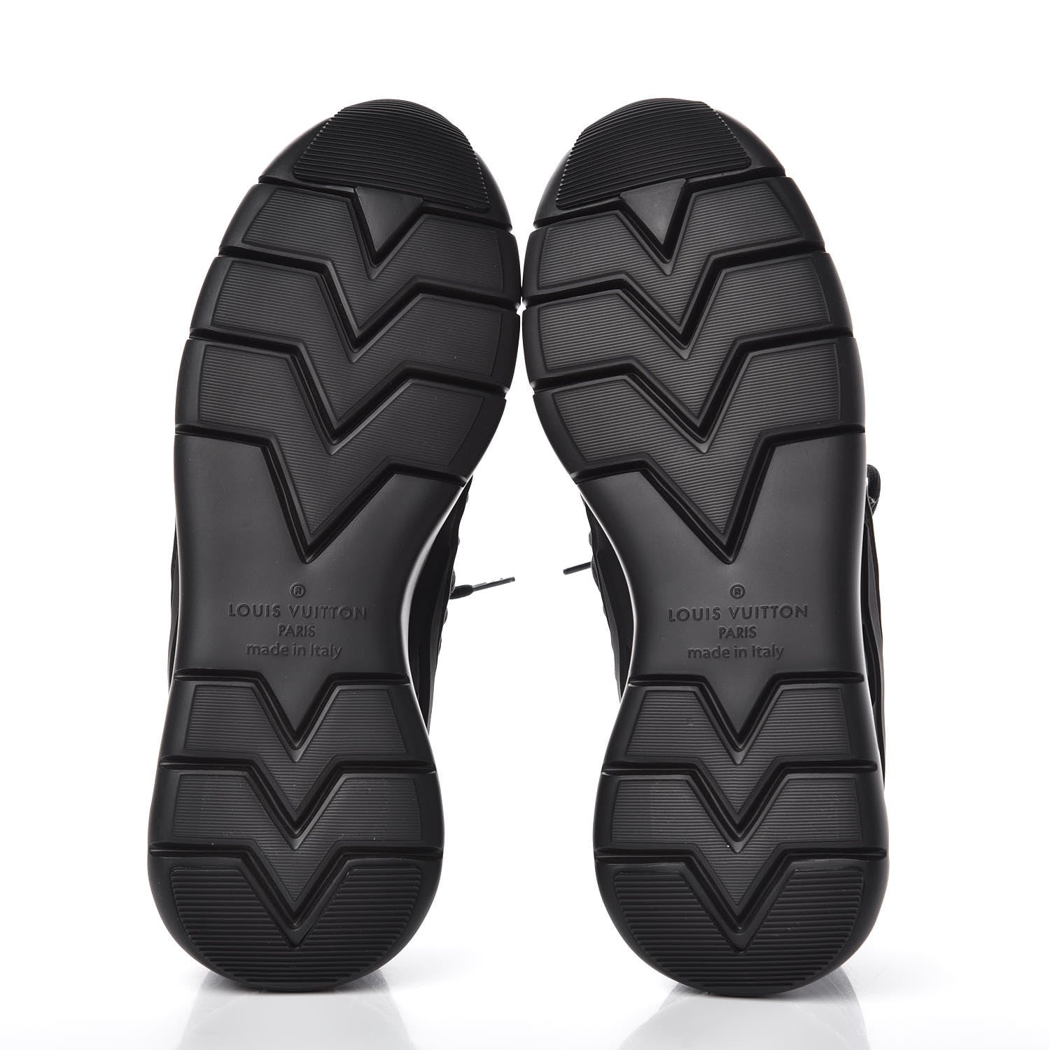 Louis Vuitton Neoprene Mesh Rubber Monogram Camo Fastlane Low Sneakers 7 Black 5 of 8