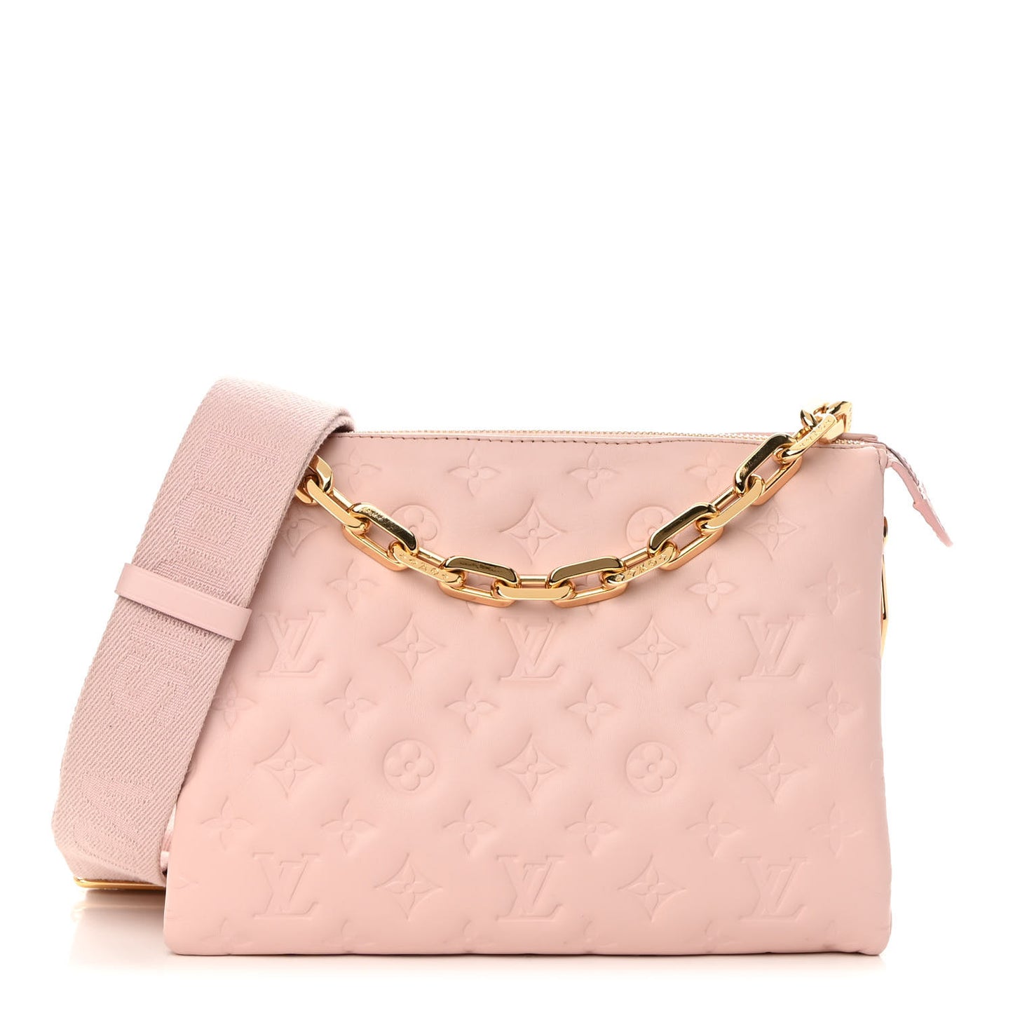 Lambskin Embossed Monogram Coussin PM Rose