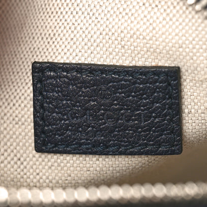 Gucci GG Supreme Monogram Textured Calfskin Web Mini Ophidia Messenger Beige Blue 6 of 8
