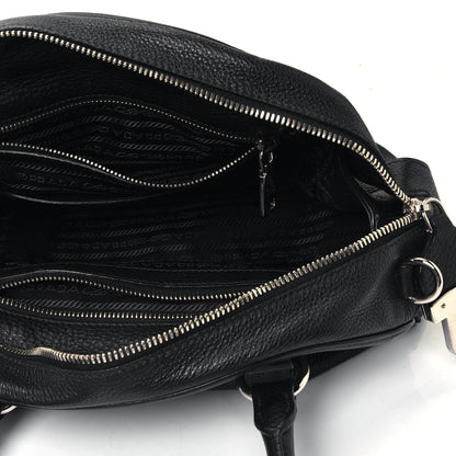Prada Vitello Daino Shopping Satchel Black 4 of 6