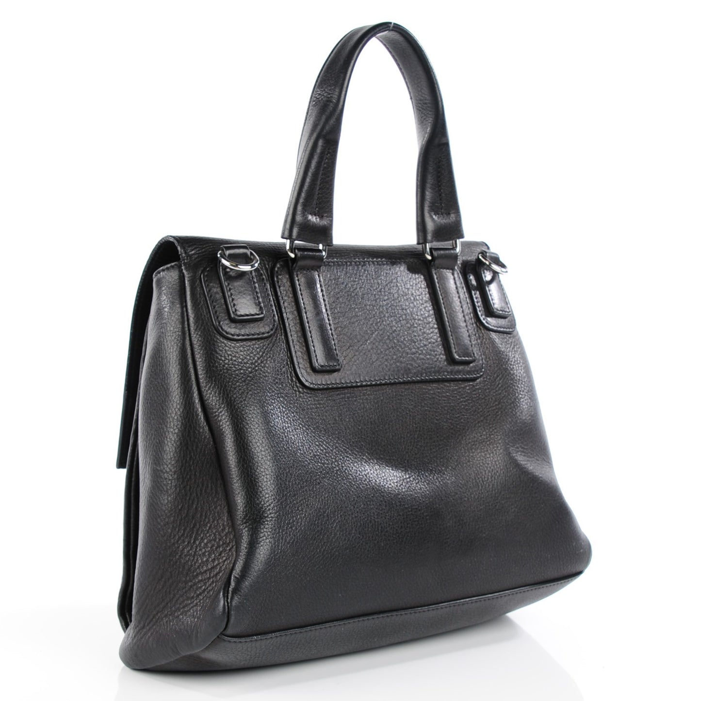 Calfskin Small Pandora Pure Flap Bag Black