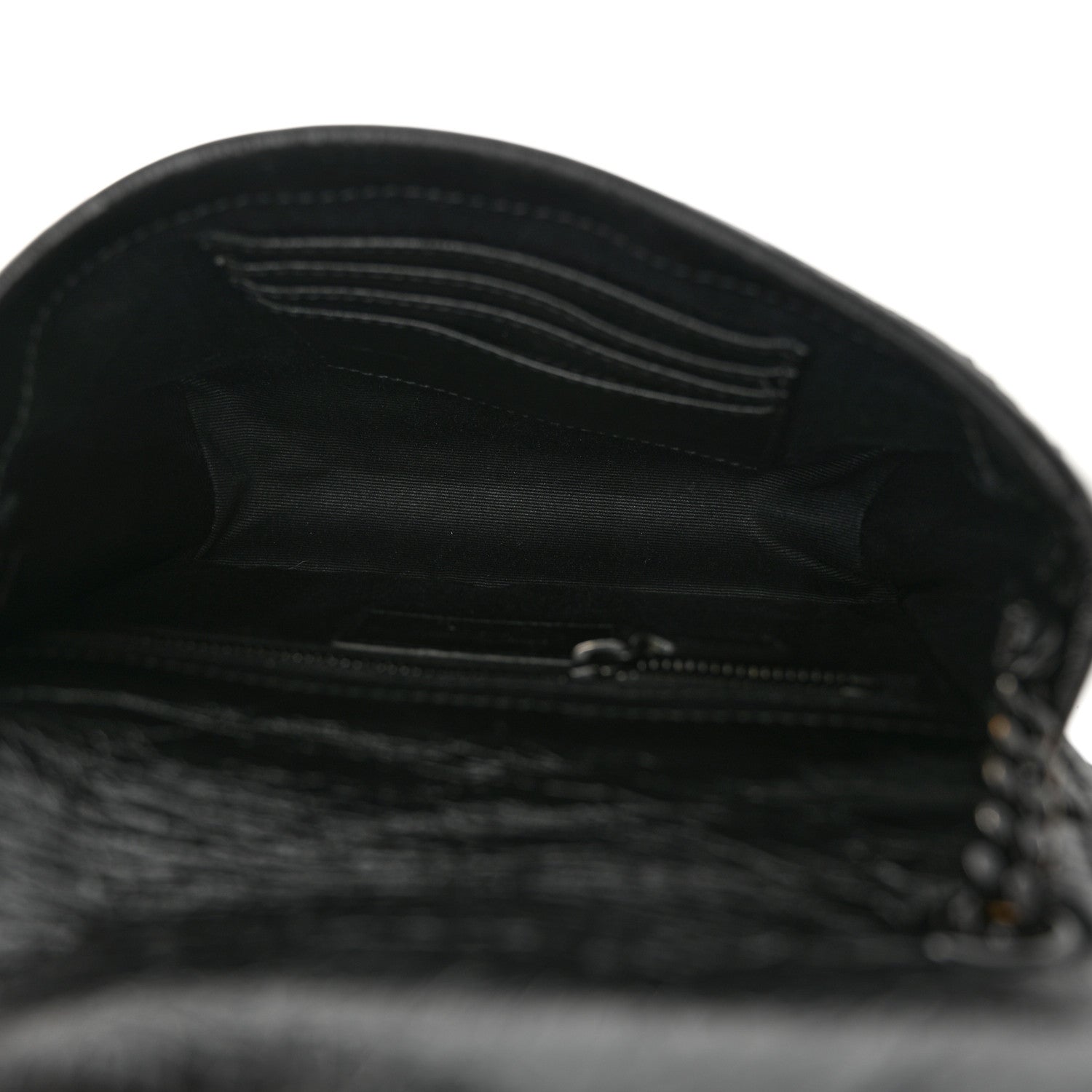 Saint Laurent Crinkled Calfskin Matelasse Monogram Niki Chain Wallet Black 5 of 10