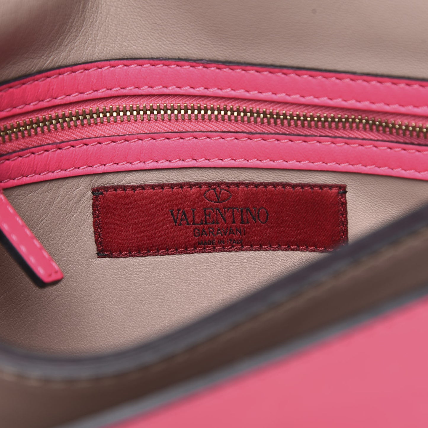 Nappa Rockstud Wristlet Clutch Fuxia Fluo