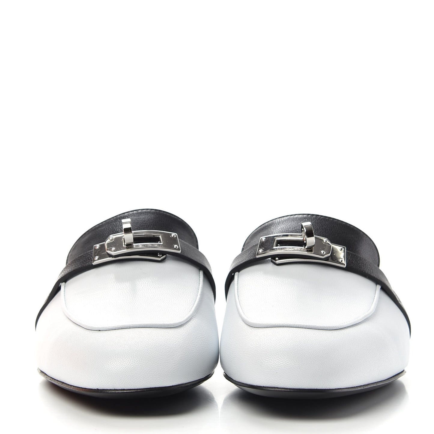 Goatskin Bi-Color Oz Mules 37.5 White Black