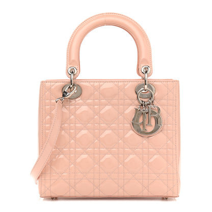 Christian Dior Patent Cannage Medium Lady Dior Rose Clair 1 of 9