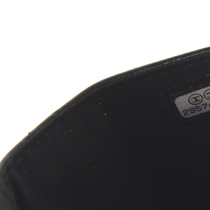 Chanel Shiny Goatskin Quilted Chanel 19 Card Holder Black 10 of 11