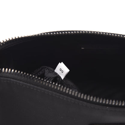Prada Tessuto Nylon Saffiano Pocket Zippered Shoulder Bag Black 7 of 9