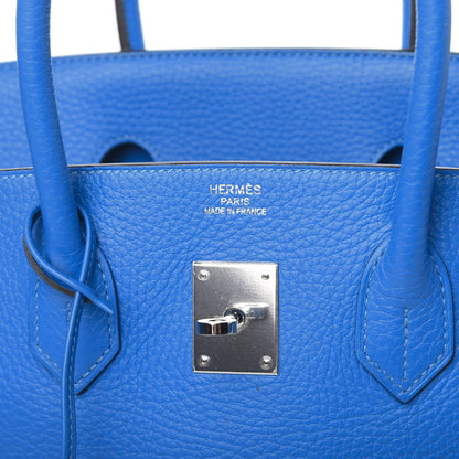 Hermes Taurillon Clemence Birkin 35 Bleu Hydra 6 of 10
