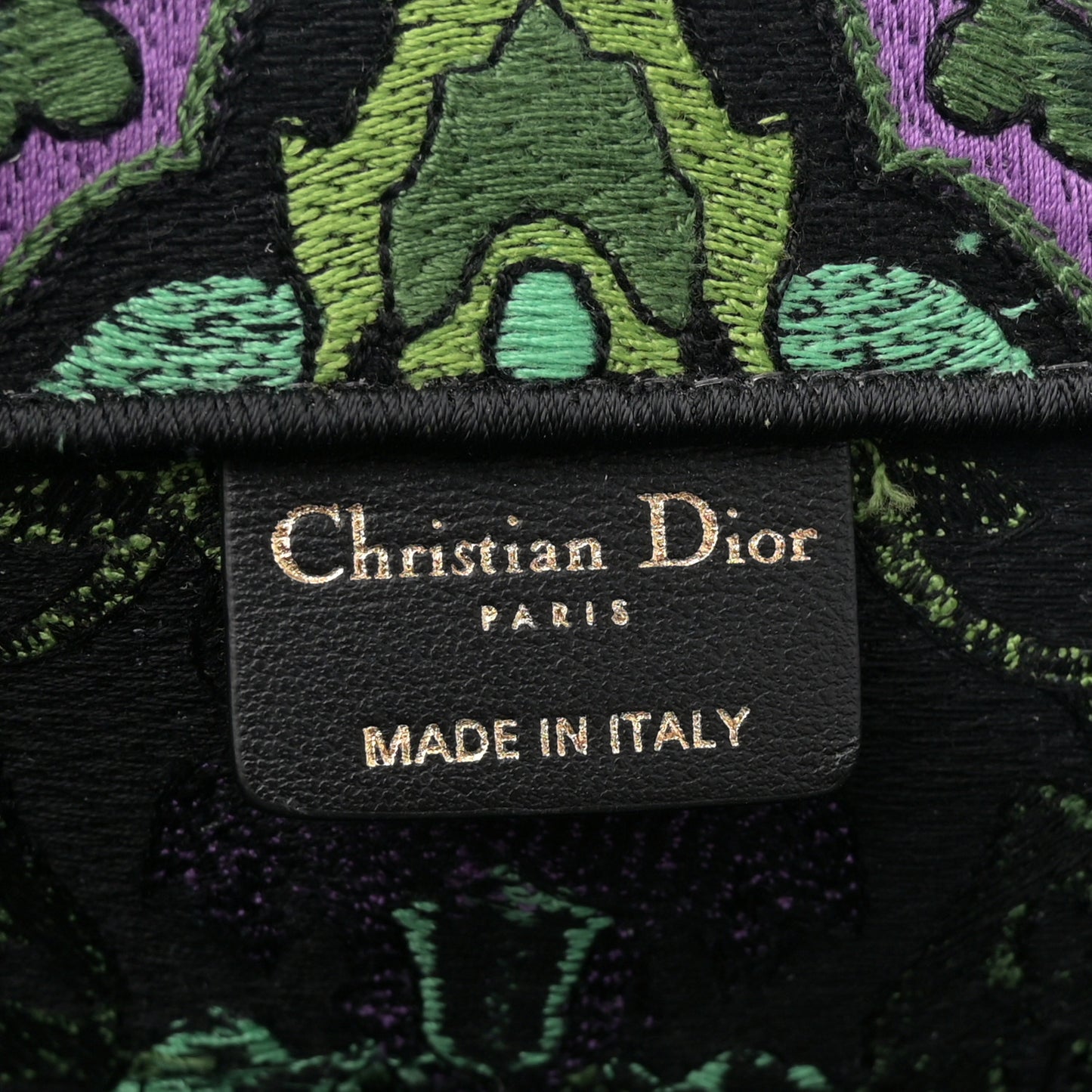 Canvas Embroidered Large Indian Purple Book Tote Multicolor