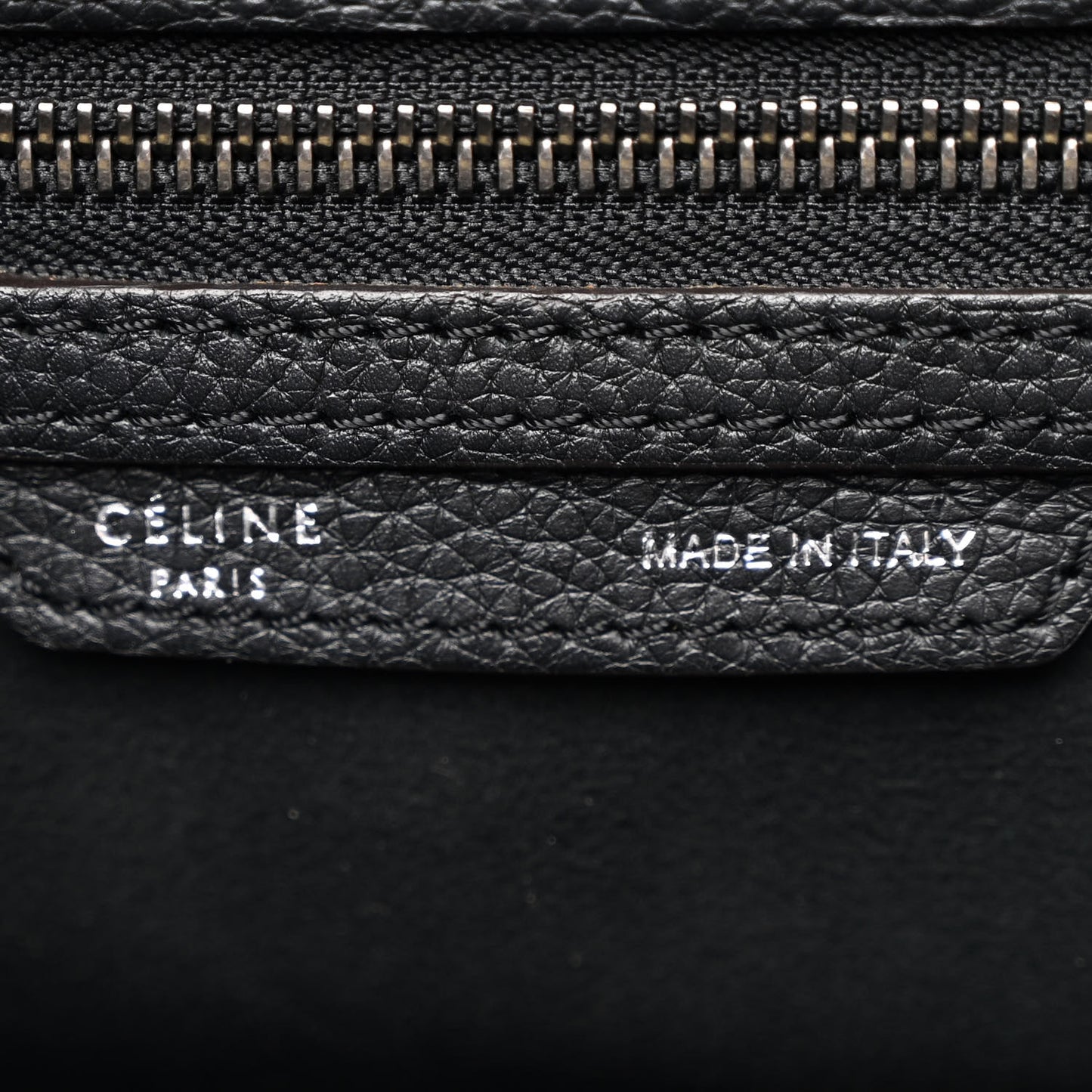 Drummed Calfskin Micro Luggage Black