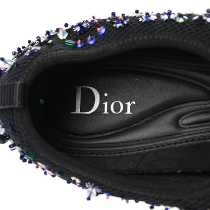Christian Dior Technical Canvas Embellished Dior Fusion Sneakers 36.5 Black Blue 7 of 10