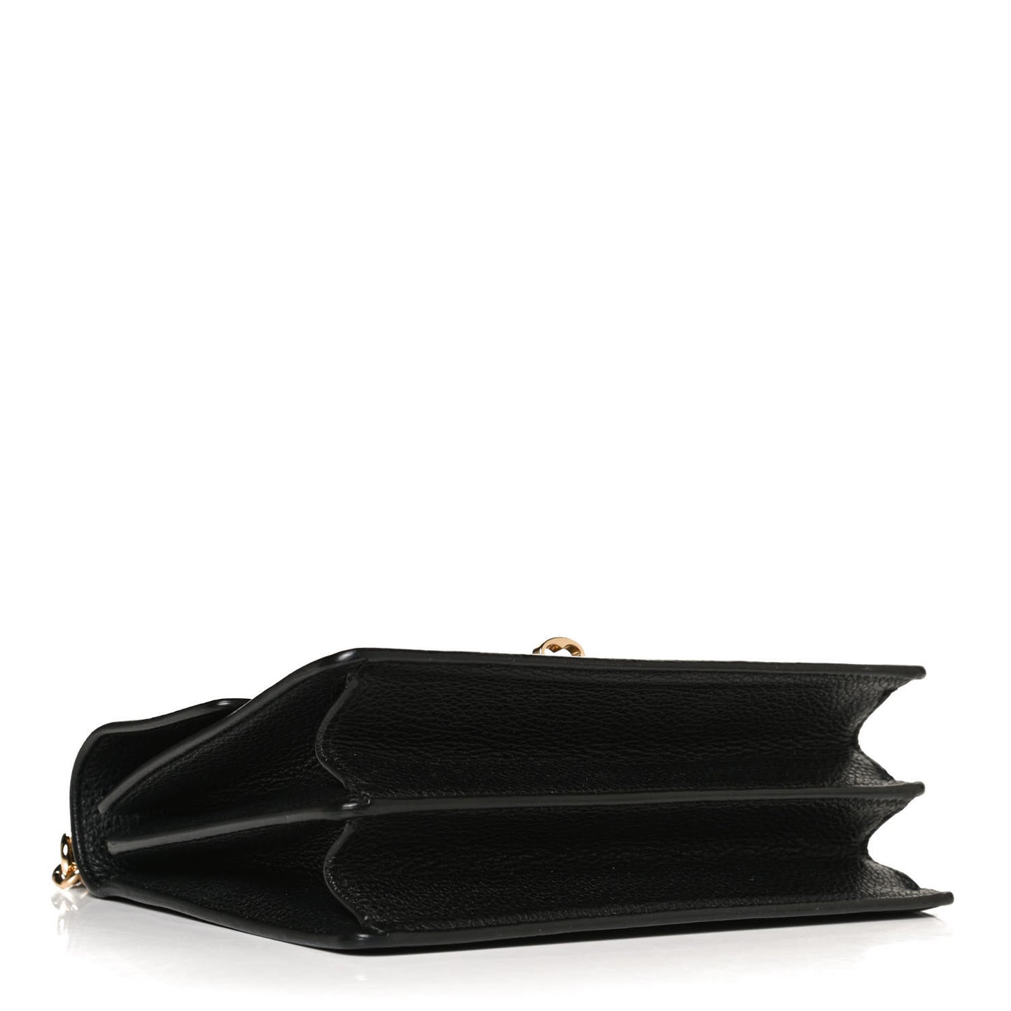Grained Calfskin Rosalia Shoulder Bag Black