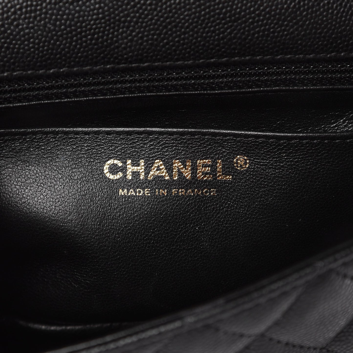 Caviar Quilted Mini Rectangular Flap Black