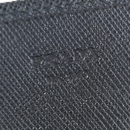 Prada Saffiano Triangle Continental Flap Wallet Black 7 of 9