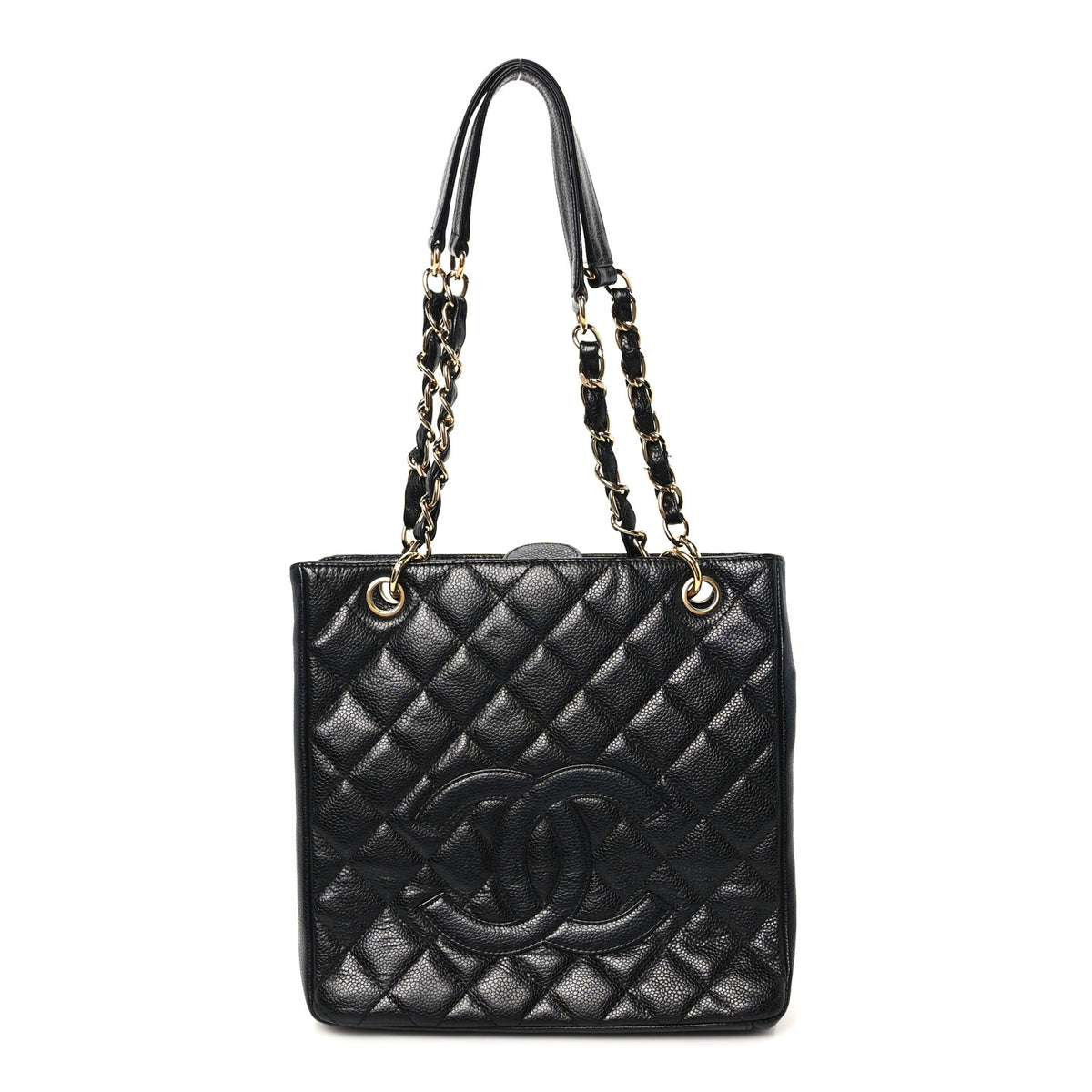 Chanel Caviar Quilted Petit Shopping Tote PST Black 1 of 9