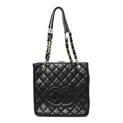 Chanel Caviar Quilted Petit Shopping Tote PST Black 1 of 9