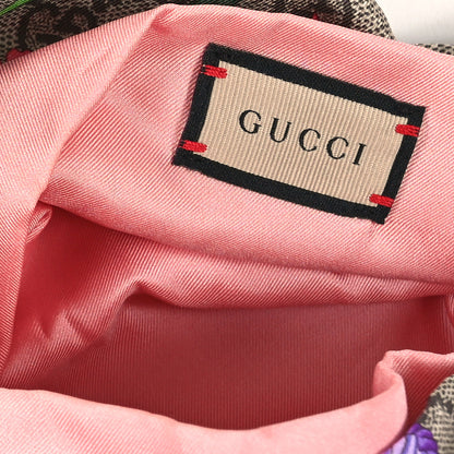 Gucci Silk Monogram Flora Print Headband M Pink 4 of 5