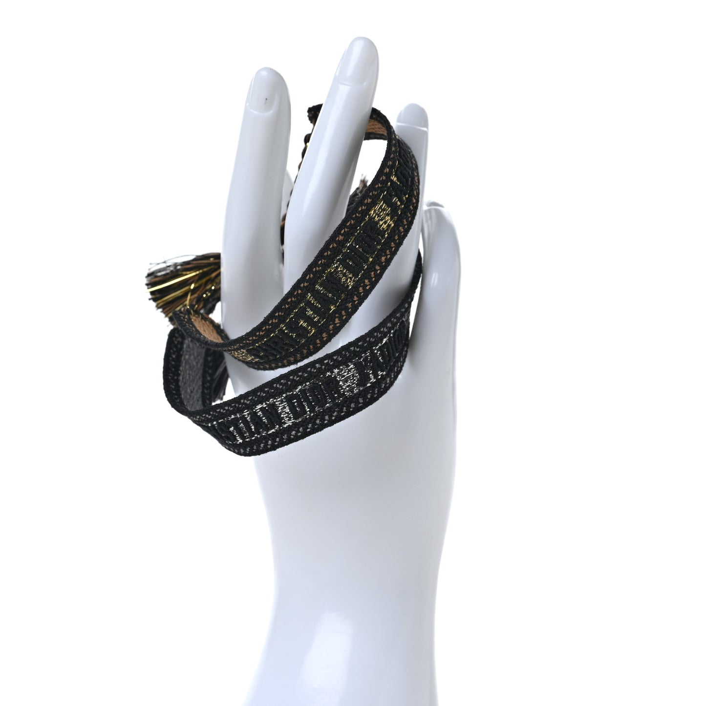 Woven Cotton J'Adior Friendship Bracelet Set Gold Silver