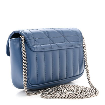 Gucci Calfskin Matelasse Aria Super Mini GG Marmont Shoulder Bag Clear Blue 3 of 10