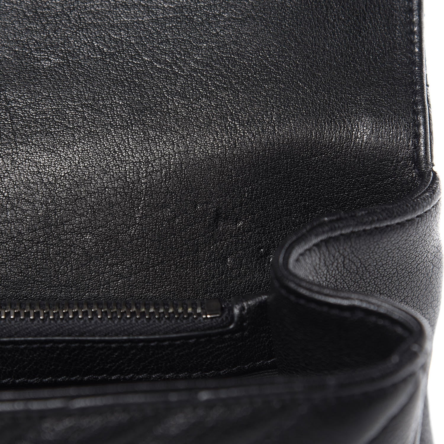 Saint Laurent Sheepskin Matelasse Chevron Monogram Medium College Bag Black 11 of 11