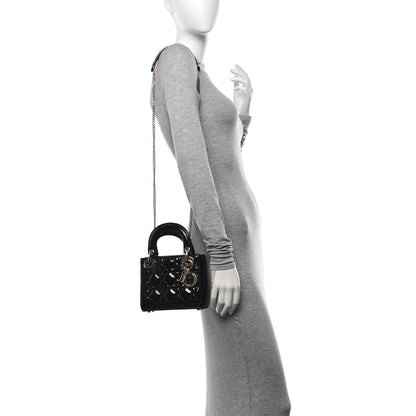 Christian Dior Patent Cannage Mini Lady Dior Black 2 of 10