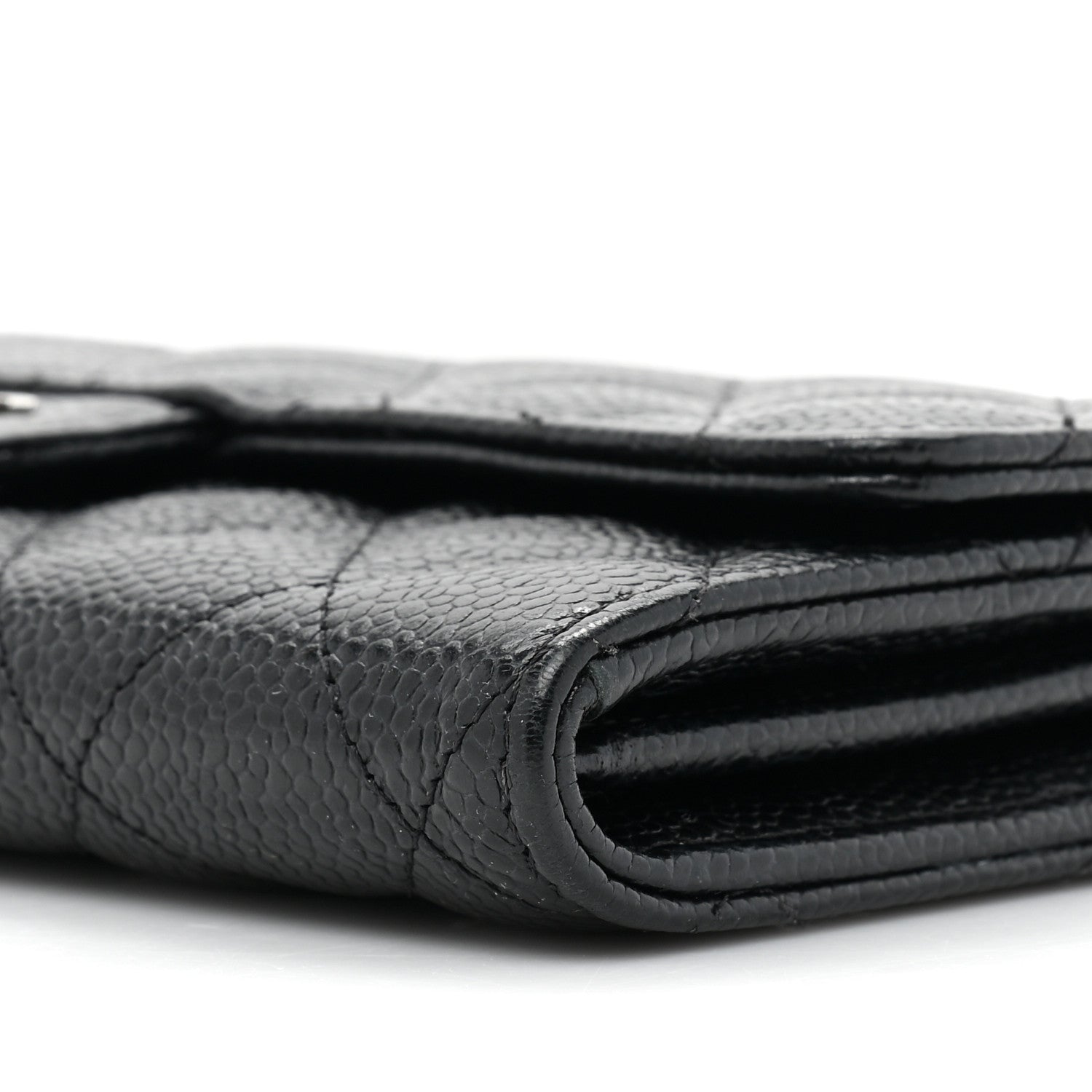 Chanel Caviar Quilted Large Gusset Flap Wallet Black 12 of 16