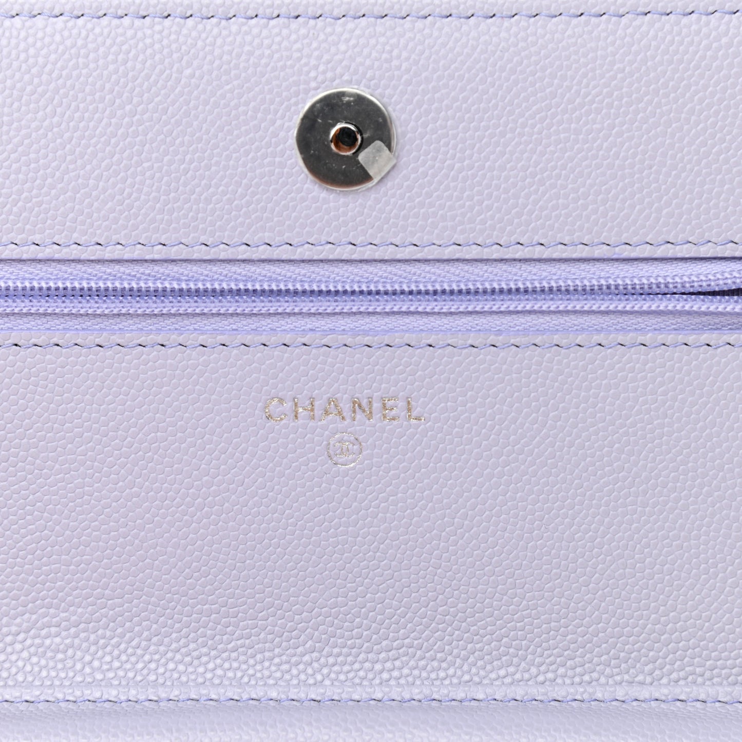 Caviar Quilted Wallet On Chain WOC Light Purple