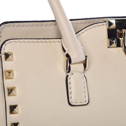 Valentino Garavani Vitello Rockstud Double Handle Tote Ivory 10 of 14