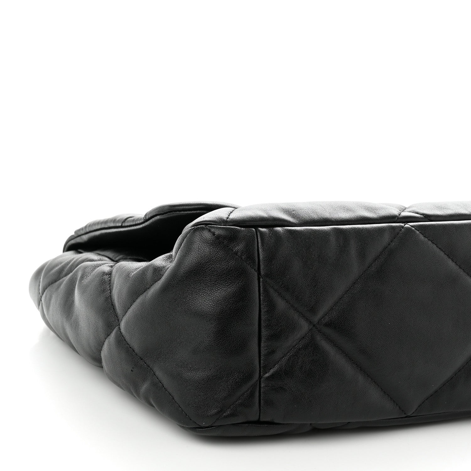 Chanel Lambskin Quilted Maxi Chanel 19 Flap Black 9 of 12