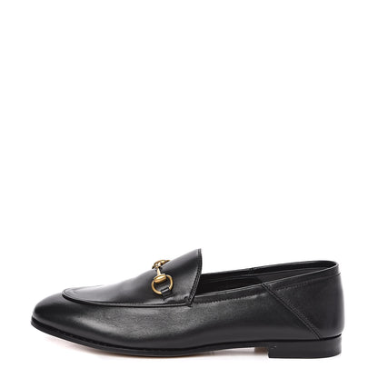 Gucci Lambskin Womens Brixton Horsebit Loafers 39.5 Black 1 of 9