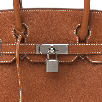 Hermes Natural Barenia Faubourg Birkin 30 Fauve 8 of 11