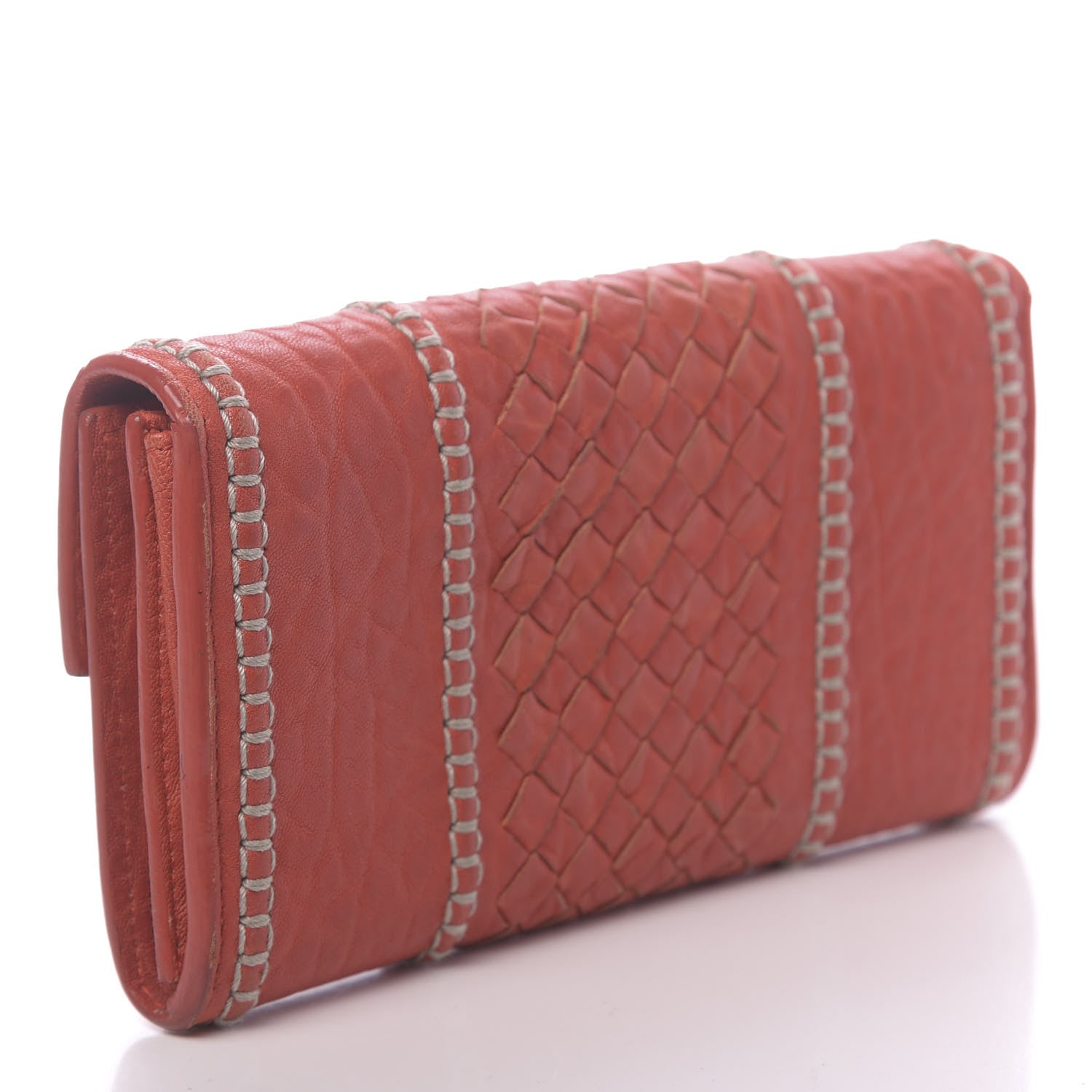 Bottega Veneta Lambskin Intrecciato Continental Wallet Pompei 3 of 8