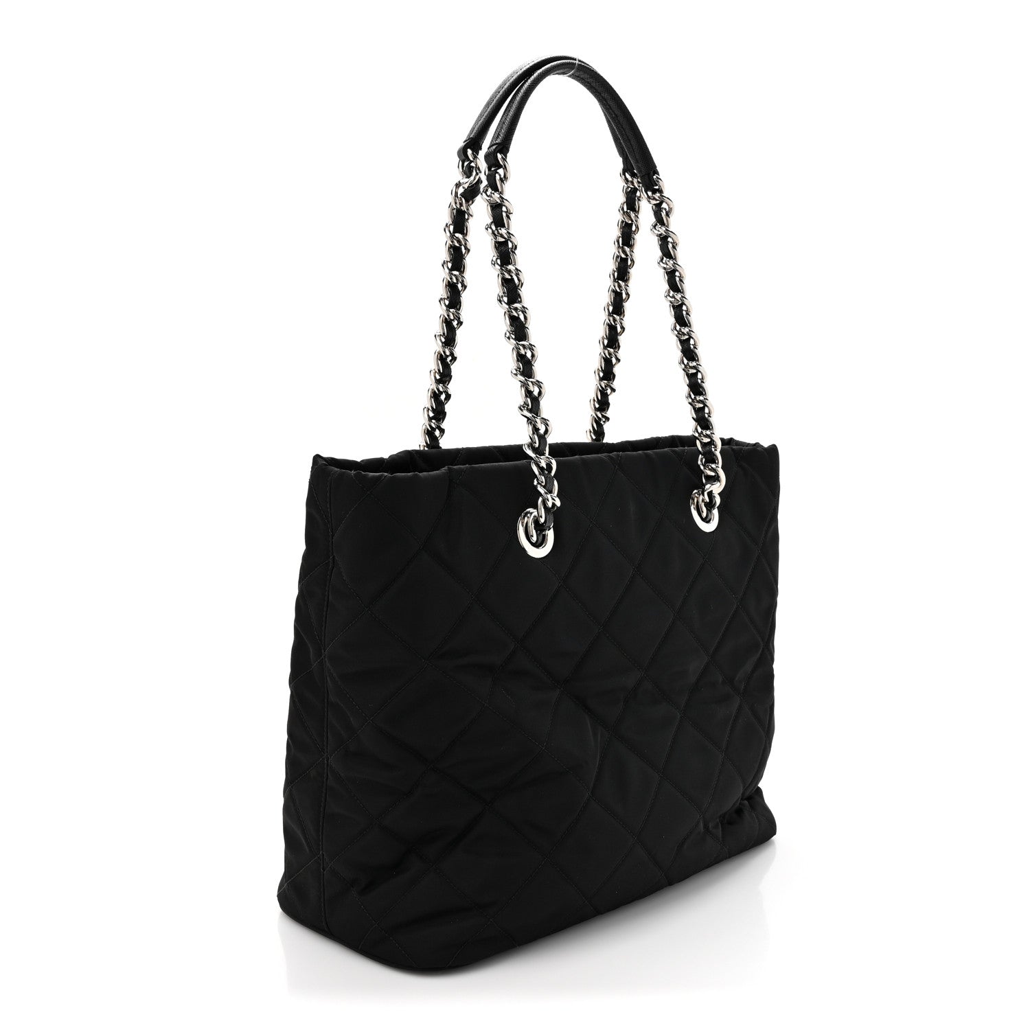Prada Nylon Tessuto Impuntu Quilted Tote Black 3 of 9