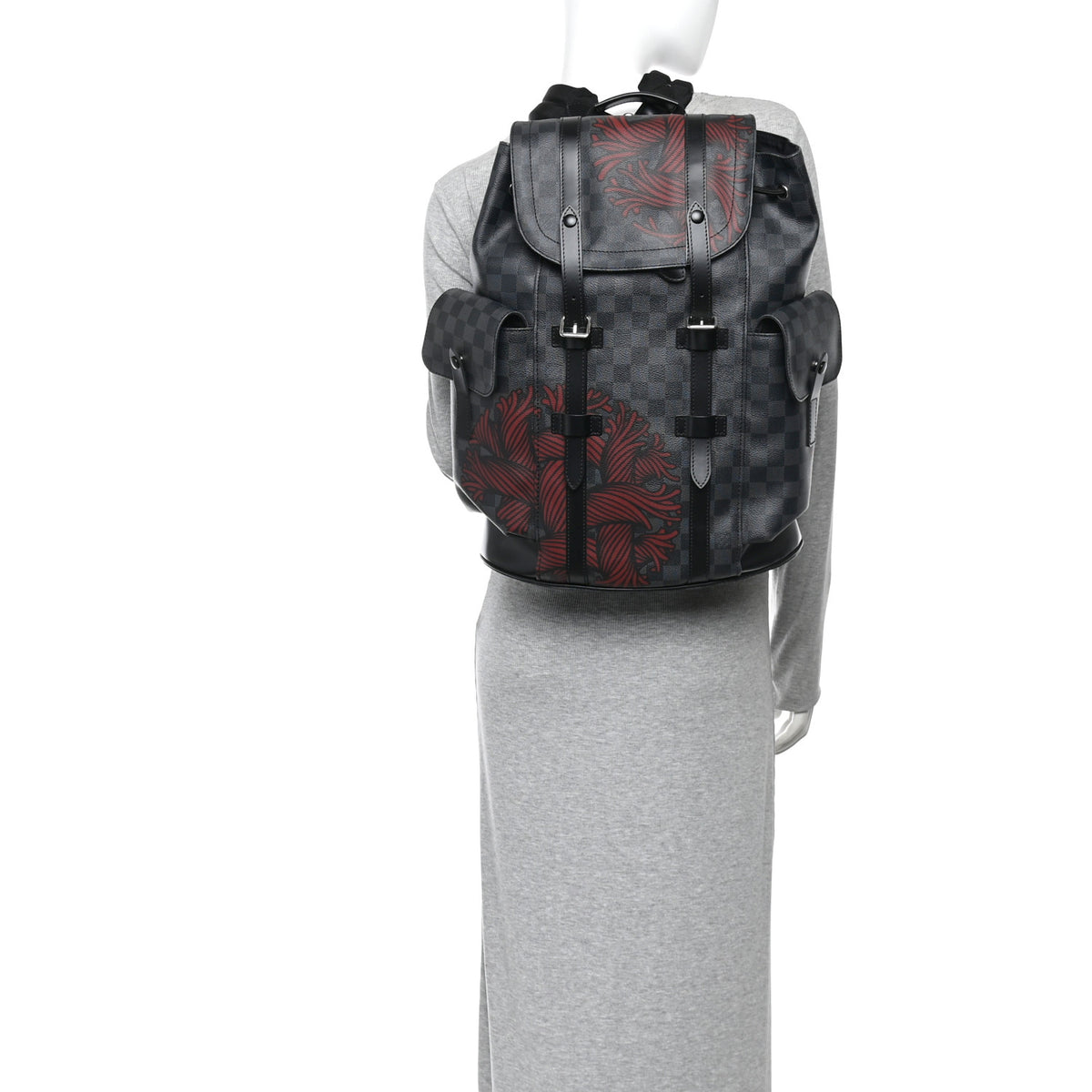 Louis Vuitton Damier Graphite LV Rope Christopher PM Backpack Red 2 of 11