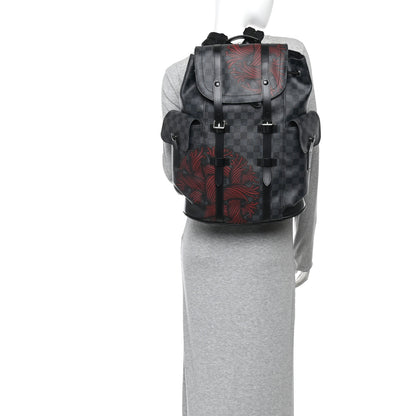 Louis Vuitton Damier Graphite LV Rope Christopher PM Backpack Red 2 of 11