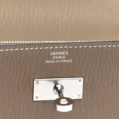 Hermes Chevre Mysore Kelly To Go Wallet Etoupe 4 of 10
