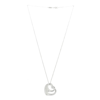 Tiffany Sterling Silver Elsa Peretti Double Open Heart Pendant Necklace 3 of 6