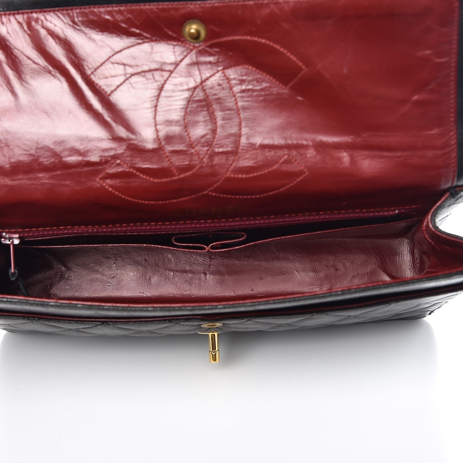 Chanel Lambskin Quilted Medium Double Flap Black 5 of 13