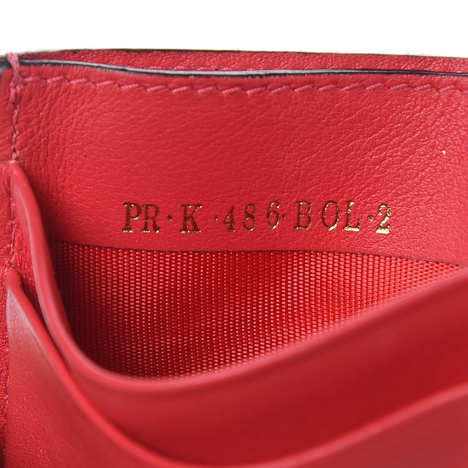 Valentino Garavani Vitello Rockstud Card Holder Deep Coral 6 of 10