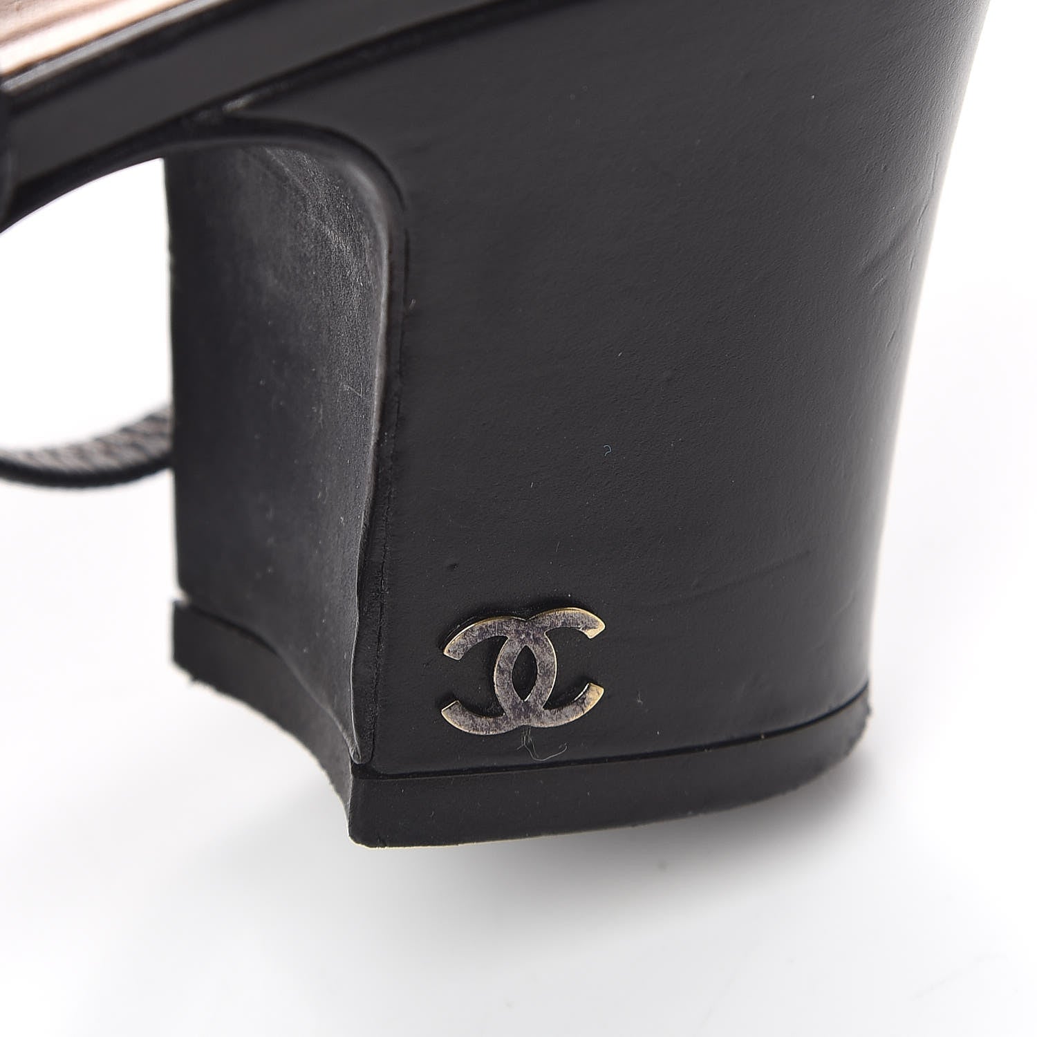 Chanel Calfskin Cap Toe CC Slingback Pumps 41.5 Black 22 of 25